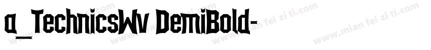 a_TechnicsWv DemiBold字体转换